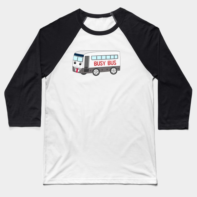 Busy Bus Baseball T-Shirt by Living Emblem